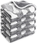 Reginary 4 Pcs Waterproof Guinea Pig Blankets Washable Small Animal Fleece Bedding Guinea Pig Cage Liners Reusable Training Pads Pet Pee Pad Sleep Mat for Hamster(Gray Bones,24 x 16 Inch)