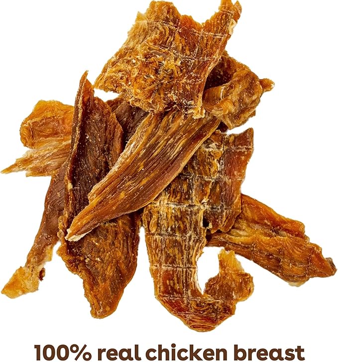 Pupford Crunchy Jerky Treats for Dogs & Puppies, Made in USA, Single Ingredient, No Fillers (Chicken, 4 oz)