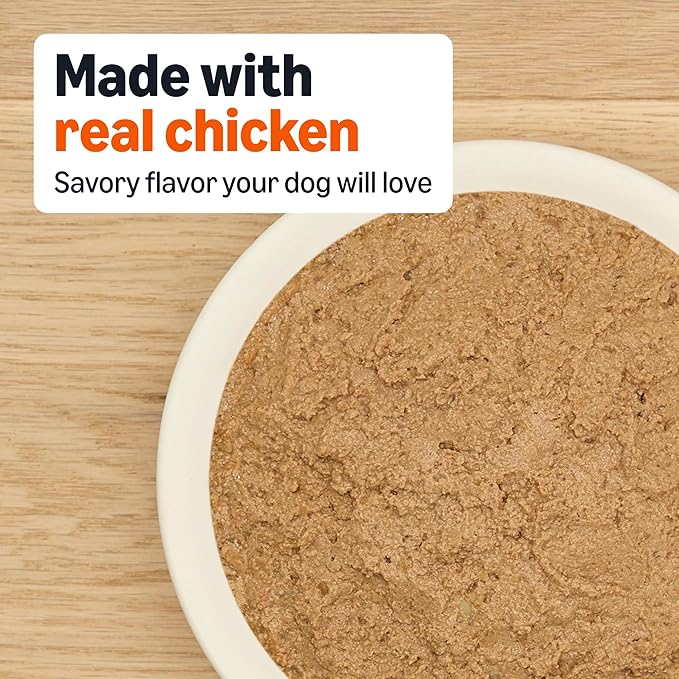 Amazon Basics Wet Dog Food, Poultry Loaf, Chicken Dinner, Made with Real Chicken, 13.2 oz can (Pack of 12)