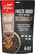 ORIJEN Epic Bites Freeze-Dried Dry Dog Food Regional Red Recipe 6oz Bag