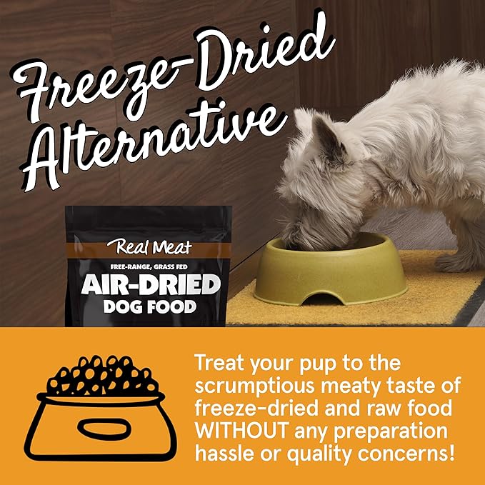 TRMC Real Meat Air Dried Dog Food w/Real Venison - Two 2lb Bags of USA-Crafted Grain-Free Real Meat Dog Food Sourced from Hormone-Free, Free Range, Grass-Fed Venison - All Natural, High Protein