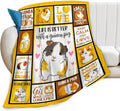 SweetFox Guinea Pig Blanket, Funny Cute Guinea Pig Decor Animal Throw Blanket Gifts for Girls Boys Lovers Super Warm Soft Plush Fleece Flannel Winter Bedding Blankets for Kids Adults Women 50"X40"