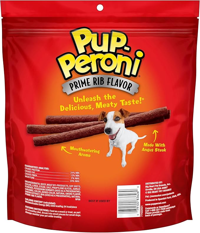 Milk-Bone MaroSnacks Beef 40 Ounce + Pup-Peroni Original Prime Rib Flavor 22.5 Ounce Dog Treats Bundle