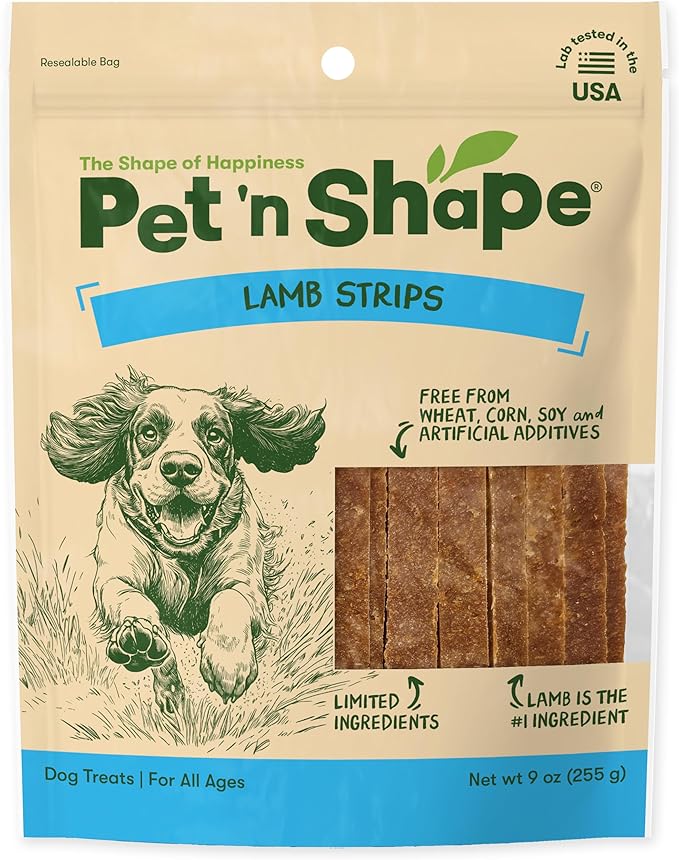 Pet 'n Shape Lamb Jerky Dog Treats - 9 Ounce
