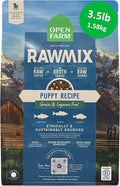 Open Farm, RawMix Grain-Free Dry Puppy Food, Protein-Packed Kibble Coated in Bone Broth with Freeze Dried Raw Chunks, Wild Caught Fish, Puppy Recipe, 3.5lb Bag