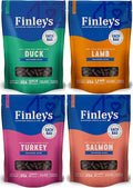 Finley's Dog Bites Treats Variety Pack Soft & Chewy Healthy Snacks - Low Calorie - Great for Training - 4 Delicious Flavors: Duck, Turkey, Salmon, and Lamb (4 Bags Total, 6 Ounces Each)