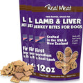 Real Meat Dog Treats - Three 12oz Bag of Bite-Sized Air-Dried Lamb & Liver Jerky for Dogs - Grain-Free Jerky Dog Treats Made up of 95% Quality, Free-Range, Grass Fed Lamb - All-Natural Dog Treats