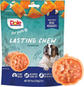 Dole for Pets Freshly Fetched Lasting Chew Pumpkin Flavor Dog Treats, Medium and Large Breeds, No Wheat, Corn, Soy, Artificial Flavors, Colors, or Animal Products, 8 Ounces, 5 Chews
