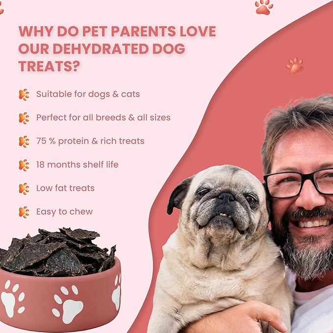Ruff Town Dog Treats - Human Grade Beef Heart | Dehydrated Single Ingredient | High Protein, Low Fat, Hypoallergenic, Grain Free Training Treats | Ideal for All Breeds & Sizes, Made in USA(4oz)