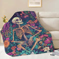 Skull Throw Blanket Skeleton Stuff Gifts for Kids Girls Boys Adults Women Man Soft Cozy Warm Plush Fluffy Fuzzy Fleece Blanket Decor 50''X60''