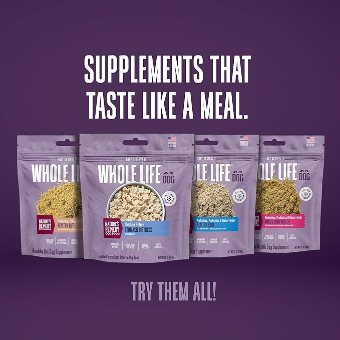 Whole Life Dog Whole Body Health Supplement for Dogs, Vitamins & Supplements for Healthy Skin, Immune Support, Probiotics & Hydration - Food Supplement for Everyday Wellness - 90 Servings
