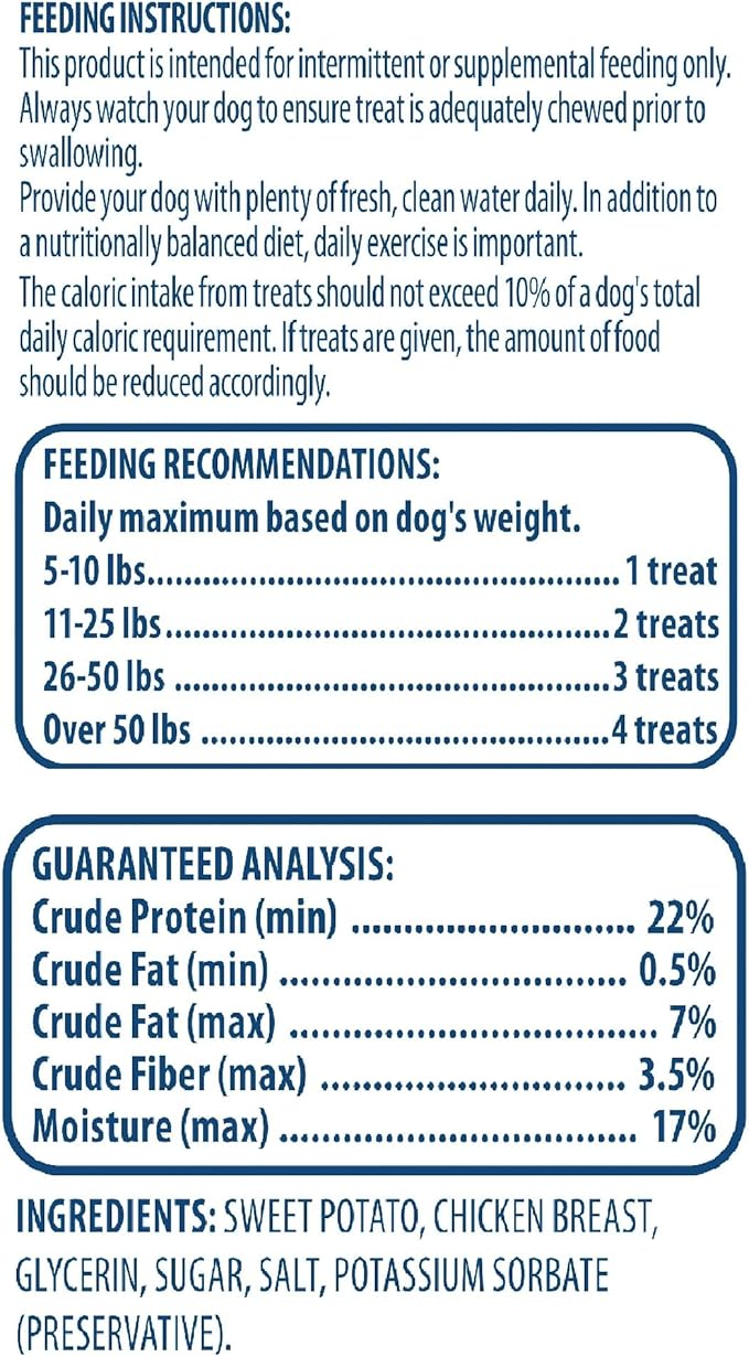 Golden|Rewards Dog Treats, Sweet Potato Wrapped with Chicken, 16 oz, Natural Chews for All Dog Sizes, Real Chicken Breast, Grain-Free, Low Fat, Great for Training, Healthy Daily Snack