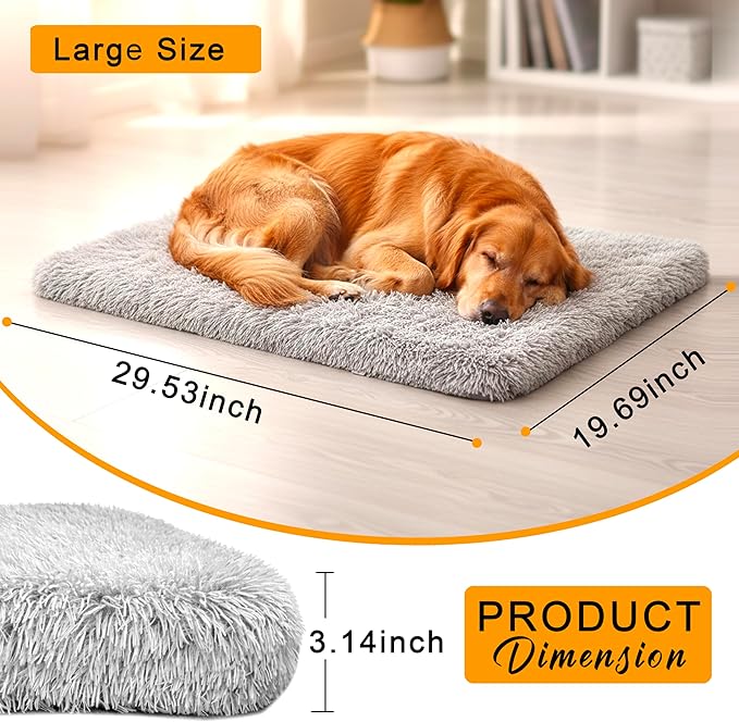 Dog Bed, pet beds (Large) - Premium Quality, Dog Bed, Washable & Portable, Multiple Sizes, Stylish Design, Removable Cover, Size Large(29.53 X 19.69 X 3.14) inch