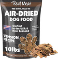 TRMC Real Meat Air Dried Dog Food w/Real Venison - Two 5lb Bags of USA-Crafted Grain-Free Real Meat Dog Food Sourced from Hormone-Free, Free Range, Grass-Fed Venison - All Natural, High Protein