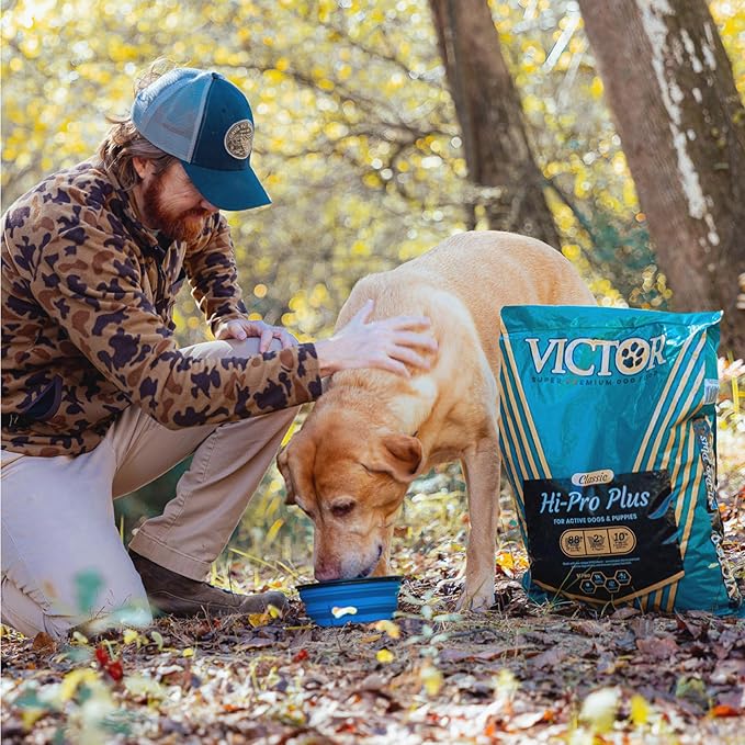 VICTOR Super Premium Dog Food – Hi-Pro Plus Dry Kibble – High Protein Dog Food with 30% Protein – Beef, Chicken, Pork, Fish Meals, Gluten Free - for High Energy and Active Dogs & Puppies, 40lbs