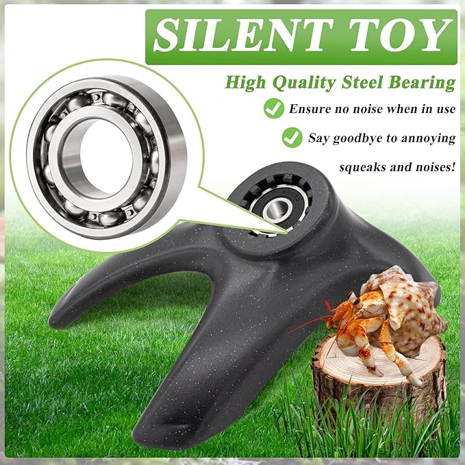 Hermit Crab Exercise Wheel - Silent Running Wheel for Crab Tank Accessories - Small Animal Wheel for Hamster Gerbils Hedgehogs