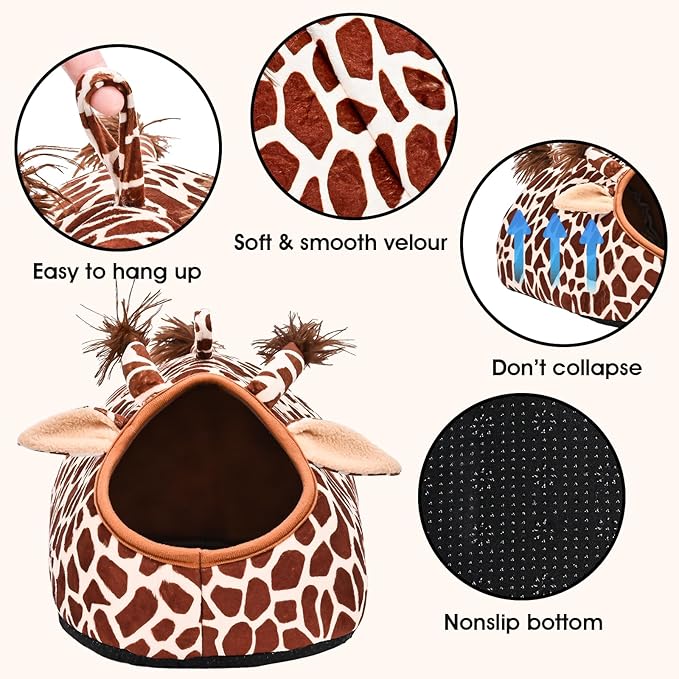Avont 2 Pack Guinea Pig Bed House Hideout, Small Animal Hideaway Cage Accessories, Washable Sleeping Bed for Dwarf Rabbits Chinchillas Hamsters Hedgehogs Ferrets Bearded Dragons and Rats -Animal