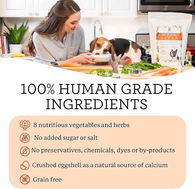 Dr. Harvey's Veg-to-Bowl Fine Ground Dog Food, Human Grade Dehydrated Base Mix for Dogs, Grain Free Holistic Mix for Small Dogs (3 Pounds)