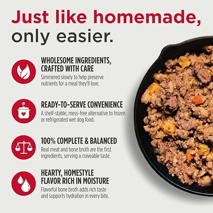 Nulo Gently-Cooked Meals Complete and Balanced Adult Wet Dog Food, Beef & Sweet Potato, 9 Oz (Pack of 8)