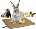 K&H Pet Products Small Animal Outdoor Heated Pad, Waterproof, Chew Resistant, Safety Listed, Indoor Outdoor Heater Warming Pad for Cat Houses, Rabbit Hutches, or Chick Brooders - 12 X 9in Tan 25W