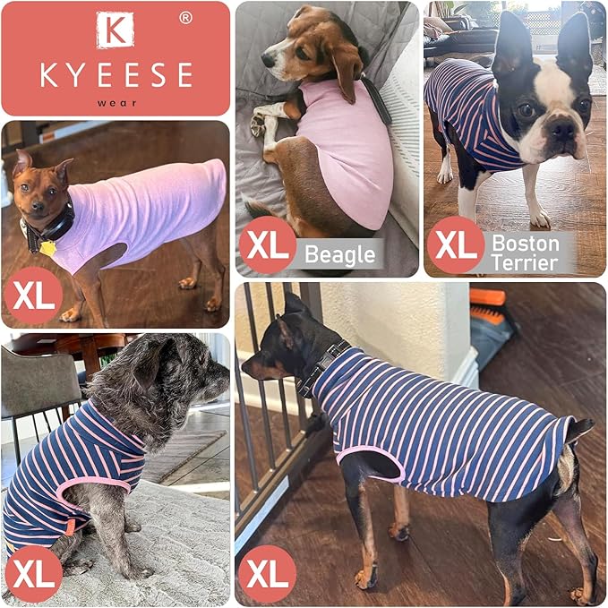 KYEESE 2Pack Dog Sweater Warm Dogs Clothes Turtleneck Dog Sweaters for Small Dogs Girl Stretchy Pets Clothes Turtleneck Pet Sweatshirt Soft Pet Coats