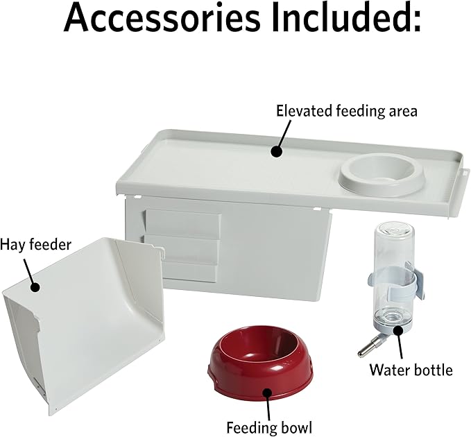 Midwest Homes for Pets Deluxe Rabbit & Guinea Pig Cage, X-Large, White & Red