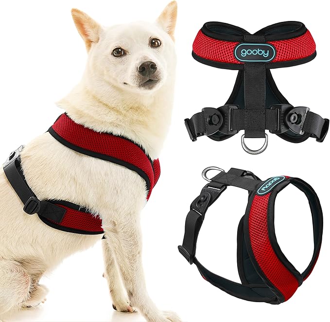 Gooby Comfort X Harness Dual Snap Mesh in Dog Harness - Rose, Small