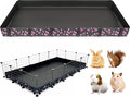 DZWLKJ Guinea Pig Cage Liner,Washable Tarp Bottom Base,Cherry Graphic,36"x60", Reusable for Rabbit, Chinchilla, Hedgehog, Ferret & Other Small Animals.