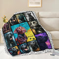 Chocolate Labrador Throw Blanket Black Labrador Puppy Stuff Gifts for Dog Lover Kids Girls Boys Adults Women Men Soft Cozy Warm Plush Fluffy Fuzzy Fleece Blanket 50''X60''