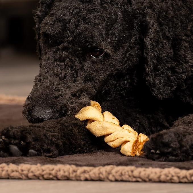 Pet Factory American Beefhide 6" Braided Sticks Dog Chew Treats - Chicken Flavor, 14 Count/1 Pack