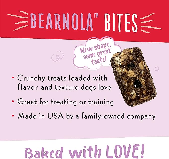 Charlee Bear Bearnola Bites Dog Treats, Pumpkin Spice Flavor, 8oz (Pack of 2)