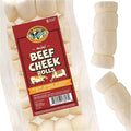 Mini Beef Cheek Rolls - Single Ingredient, All Natural Dog Treats for Small and Medium Dogs - Low Fat, Gluten-Free, & Grain Free Dog Treats - 3-4 inch (6-Pack)