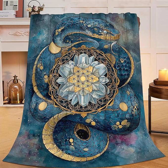 Snake Throw Blanket Snake Stuff Gifts for Kids Girls Boys Adults Women Men Soft Cozy Warm Plush Fluffy Fuzzy Fleece Blanket Decor 60''X80''