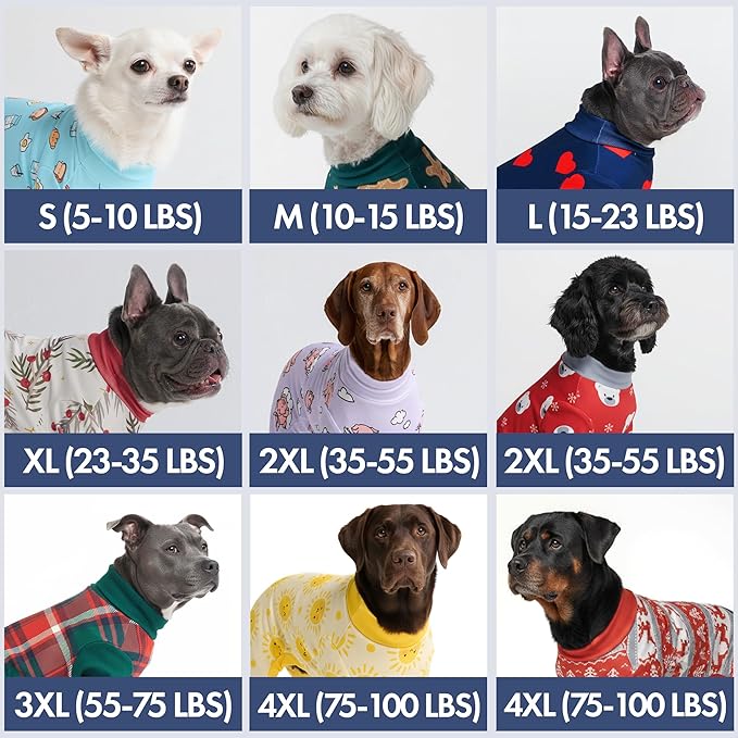 Spark Paws Dog Christmas Pajama, Dog Recovery Suit Male, Onesie, Ultra-Soft and 4-Way Stretch, for Small Medium and Large Breeds - Green and Red Plaid - 5XL