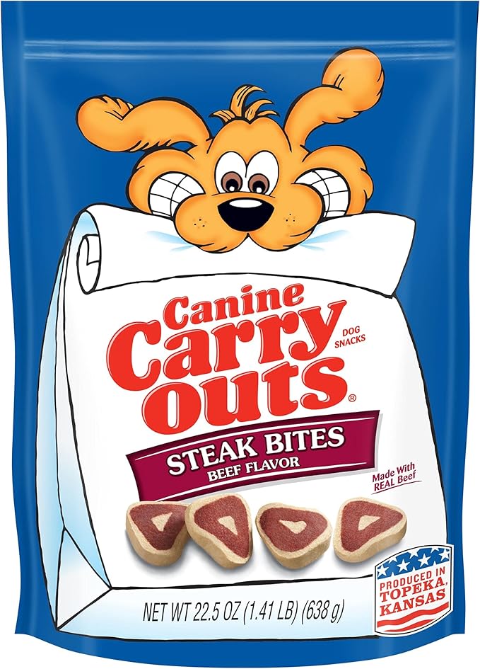 Canine Carry Outs Steak Bites Beef Flavor Dog Treats, 22.5 Ounce Bag (Pack fo 1)
