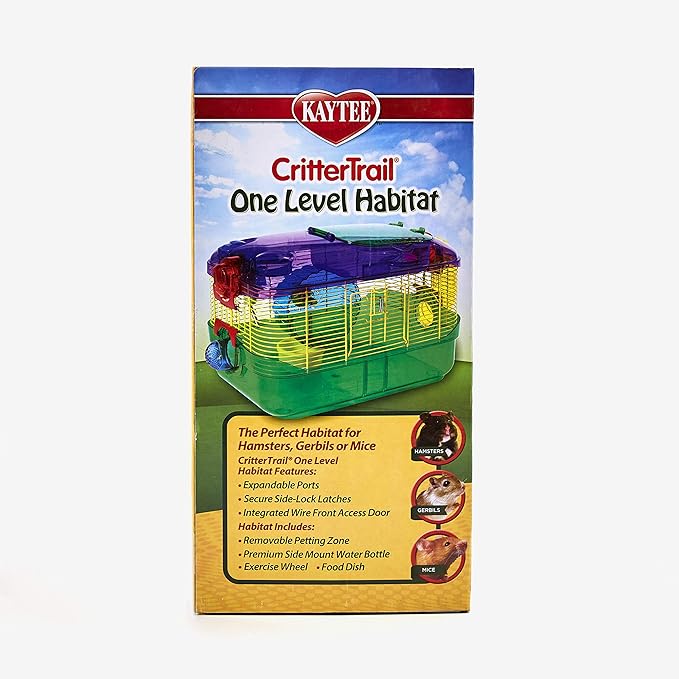 Kaytee CritterTrail One Level Habitat for Pet Gerbils, Hamsters or Mice
