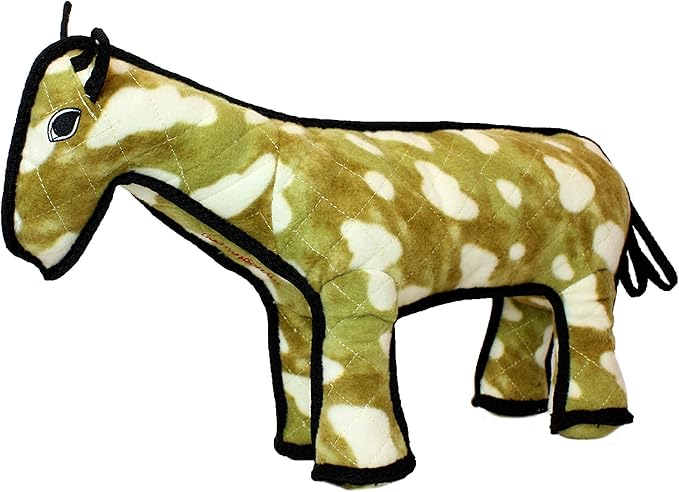 TUFFY - World's Tuffest Soft Dog Toy -Barnyard- Multiple Layers. Made Durable, Strong & Tough. Interactive Play (Tug, Toss & Fetch). Machine Washable & Floats. (Horse, Large 2 Pack)