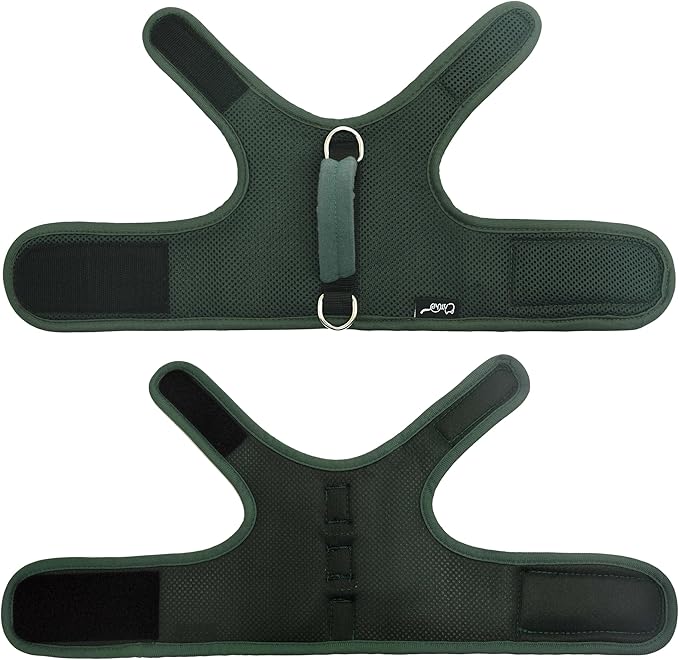 Kitty Harness and Leash for Walking Escape Proof Breathable Mesh Fabric, Solid Green, Small, Adjustable Cat Walking Jackets with Handle, Padded Stylish Cat Vest