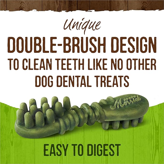 Merrick Fresh Kisses Dental Chews Infused with Coconut and Botanical Oils, Medium Dog Chews for Dogs 25-50 lbs, 1.88 lb Box