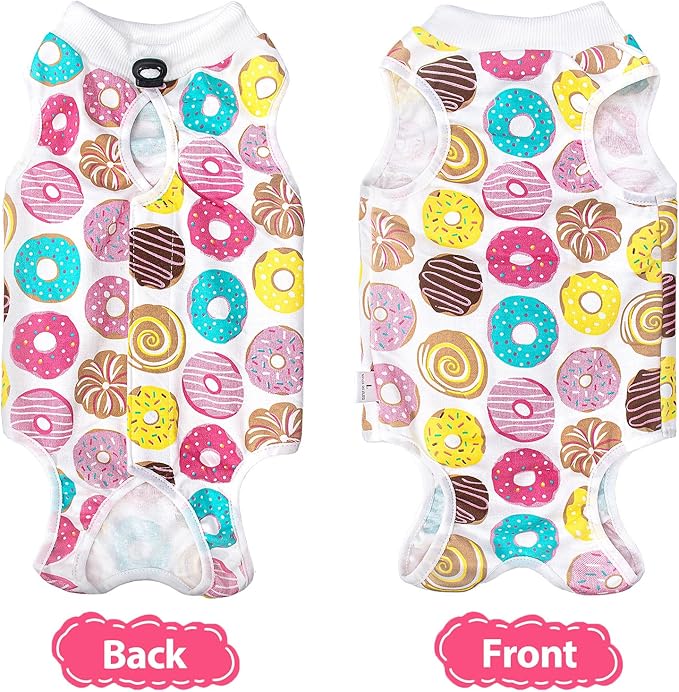 2 PCS Cat Recovery Suit Female Cat Onesie for Cats After Surgery Spay Abdominal Wounds, Kitten Recovery Suit Female Breathable E-Collar Alternative Kitten Onesie Anti Licking Large