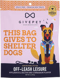 GivePet Off-Leash Leisure Dog Treats 6 Oz - Premium Soft Dog Training Treats, No Artificial Flavors - Applesauce Bacon and Cinnamon Dog Snacks - Dog Treat Bag
