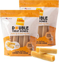 Ultra Chewy Peanut Butter Double Treat Bones: Long-Lasting Dog Treats Made in USA for Large and Small Breeds, Highly Digestible, Ideal for Aggressive Chewers (2 Value Packs)
