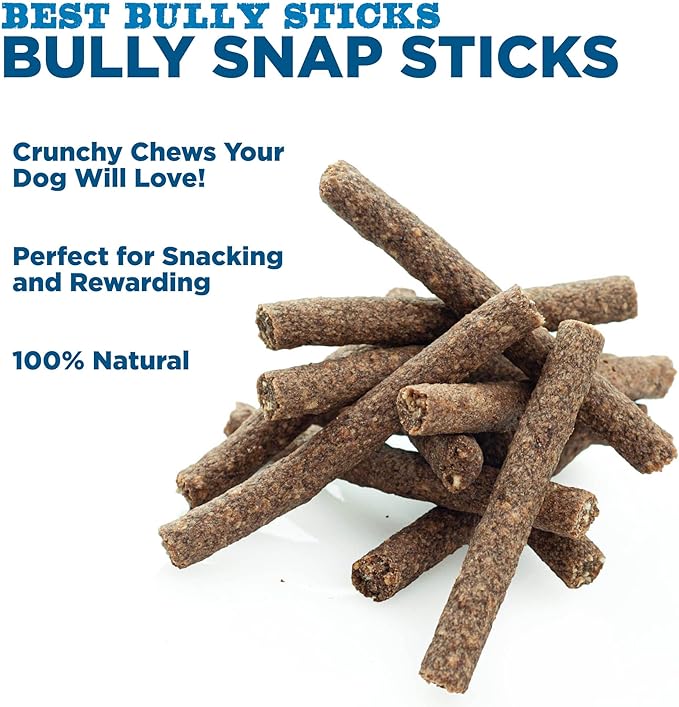 Premium Real Beef Snap Sticks - 20 Count (Pack of 1) - 100% Natural, No Additives, USA Packed, Easy to Digest, Rawhide-Free, High Protein, Great for Puppy Training