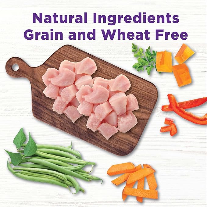 Wellness Bowl Boosters Hearty Toppers, Wet Dog Food Topper for Small, Medium, & Large Breeds, Grain Free, Natural, Chicken & Pumpkin in Broth, 5.5 Ounce Pouch (Pack of 12)