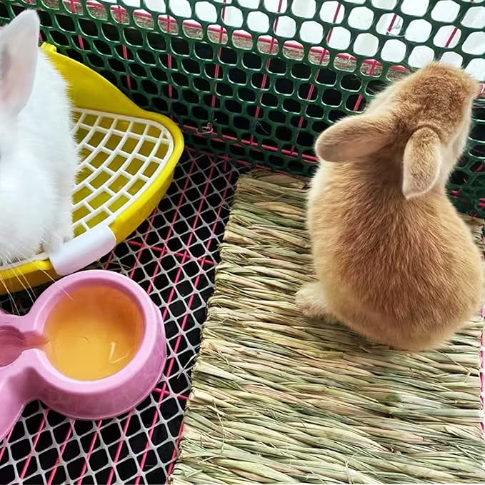 Woven Grass Mat Chew Toy for Rabbits, Guinea Pigs, Large Bunny Bed (Pack of 3)