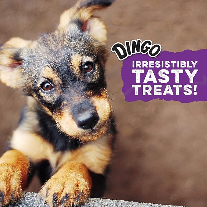 Dingo Twist Sticks Rawhide for Dogs,Made with Real Chicken,50 Count (Pack of 4)