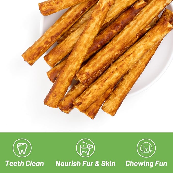 MON2SUN Chicken Collagen Sticks for Dogs, 5 Inch Teeth Cleaning Collagen Chews for Medium Dogs (Chicken Flavored), Healthy Snacks, 10.58oz (15 Count-Pack of 1)