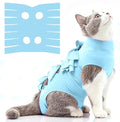 Cat Recovery Suit Anti Licking, Cats Surgery Recovery Suit Female Kitten Onesie After Spay, Cone of Shame Alternative, Post-Surgery Kitten Surgical Clothes for Abdominal Wounds(Kont Blue,M)