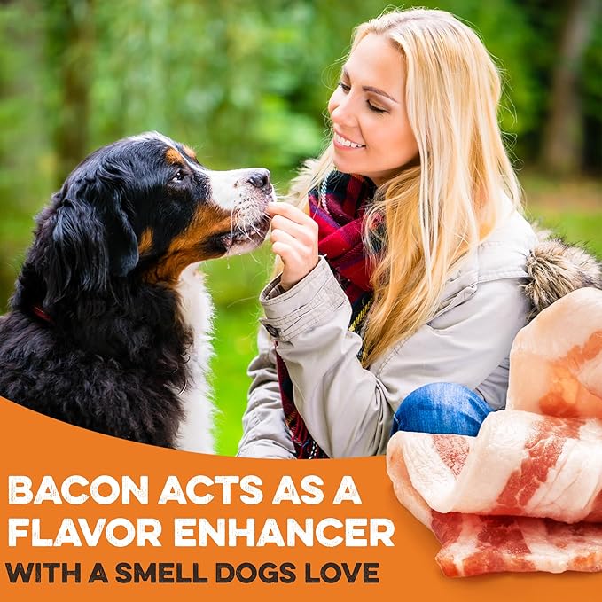 BRUTUS & BARNABY USA Sweet Potato Dog Treats - Grain Free, Pumpkin Bacon Crunchy Sticks - Great Tasting, Promotes Positive Dog Gut Health with Natural Anti-Diarrhea Properties, No Preservatives Added
