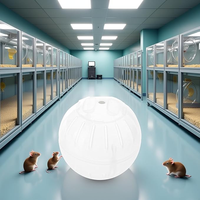 1Pc Silent Exercise Ball Plastic Spinner Hamster Running for Sugar Gliders Mice Gerbils Small Animal Exercise Wheels Multiple Colors Hamster Exercise Ball，Animal Health Supplie（White）